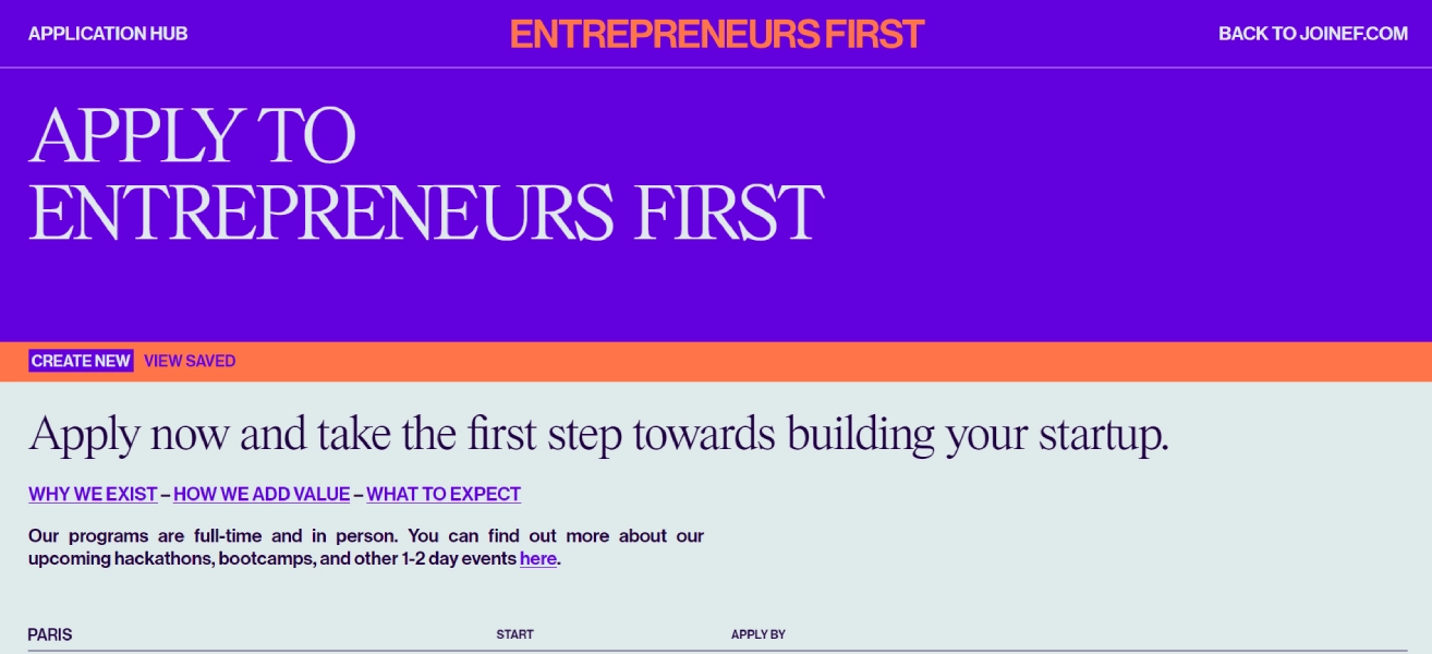 Entrepreneurs First